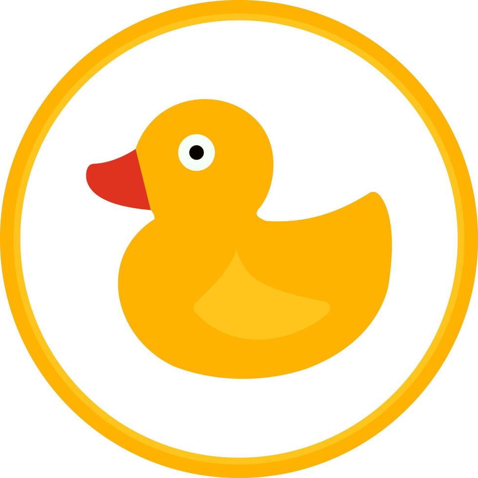 diseño de icono de vector de pato de goma