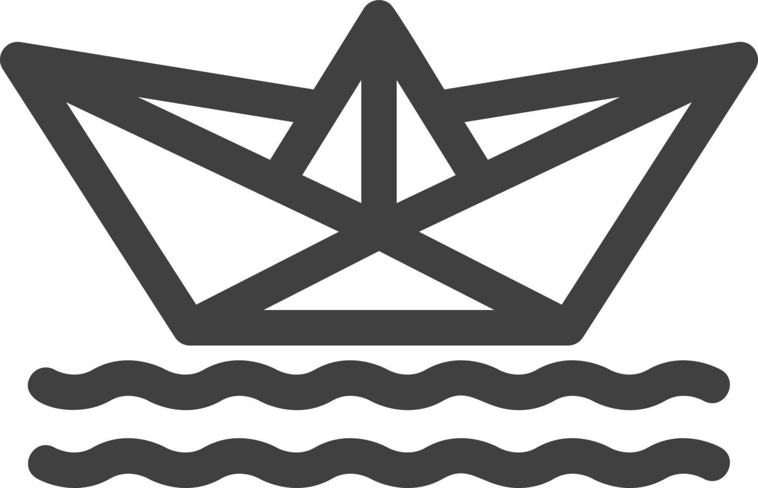 Paper Boat Vector Icon Design