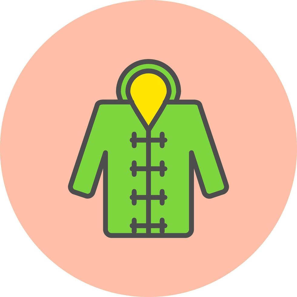 Raincoat Vector Icon