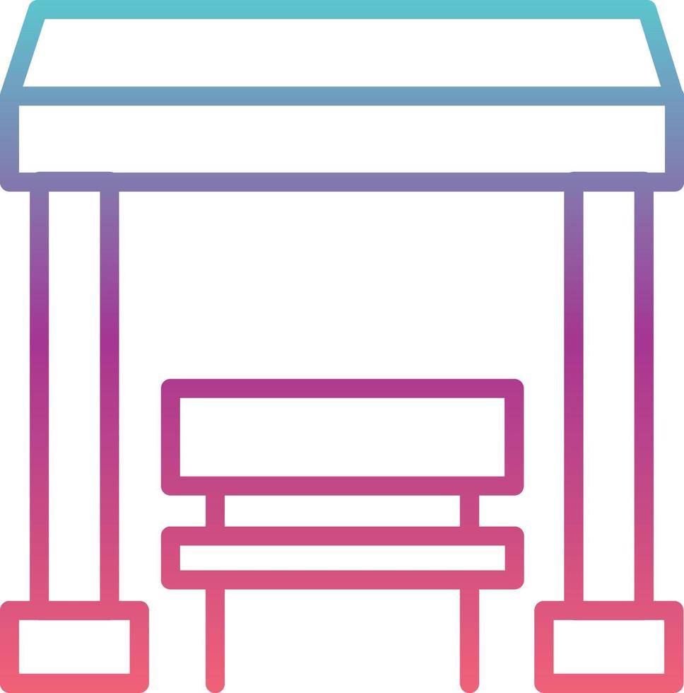 Bus Station Vector Icon