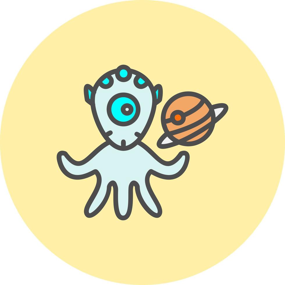 Space Alien Vector Icon