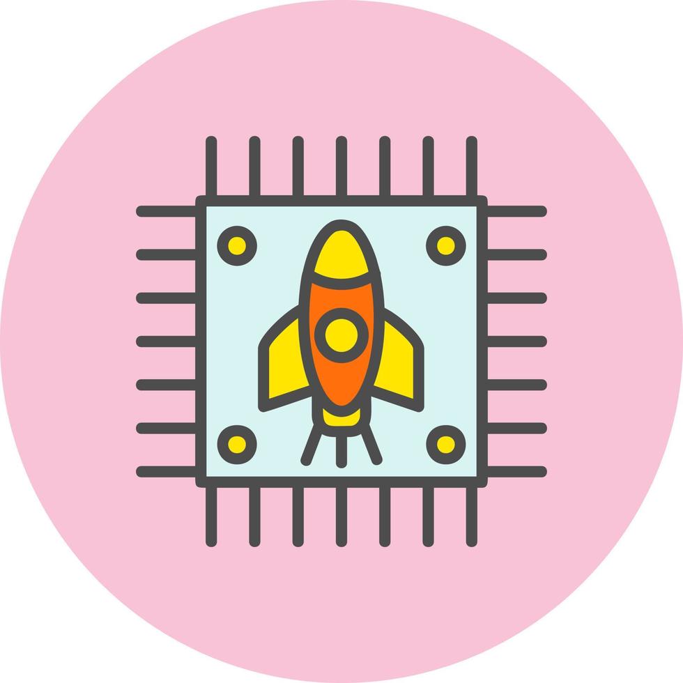 Rocket Chip Vector Icon