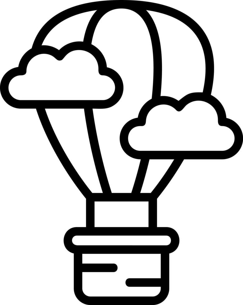 Air Balloon Vector Icon Design