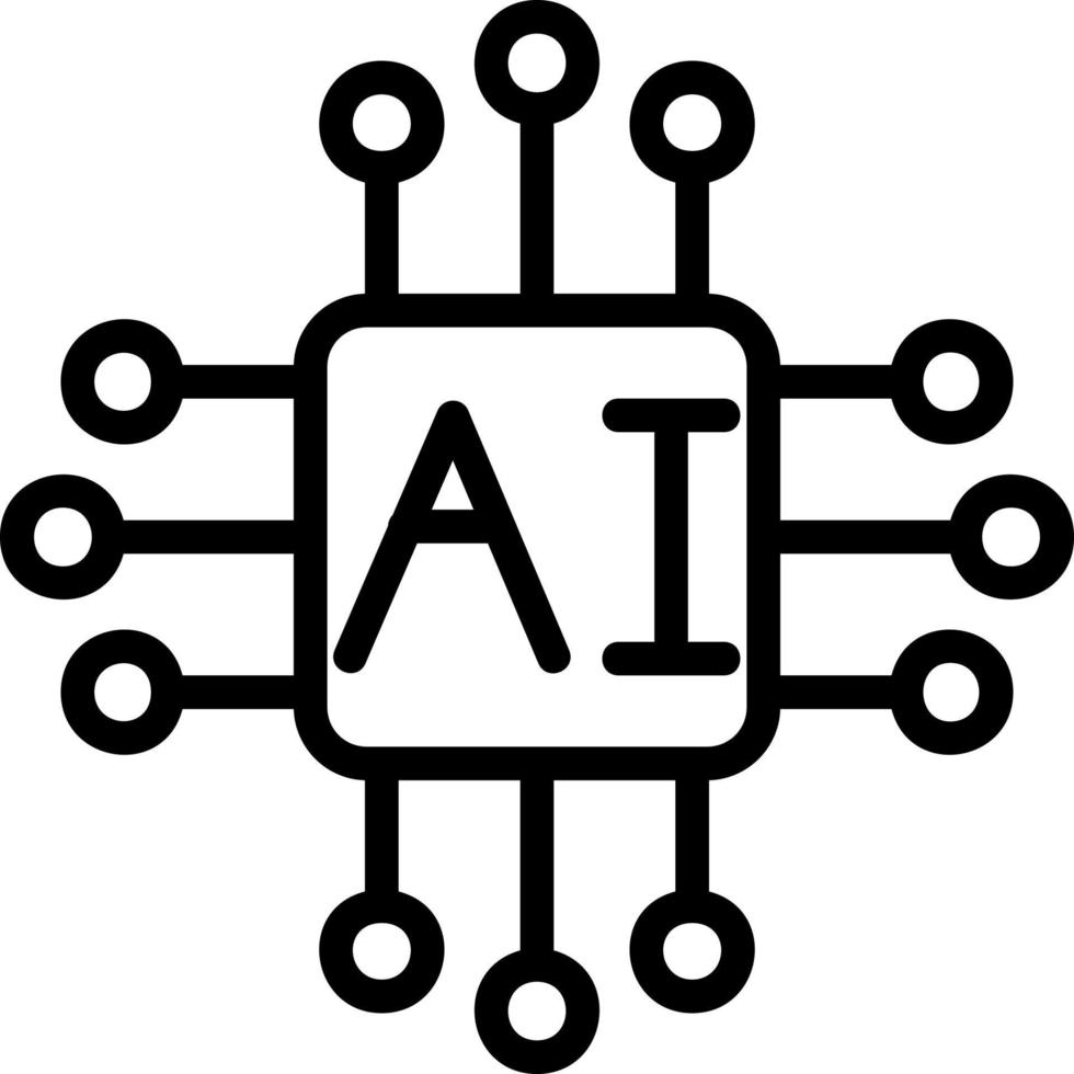 diseño de icono de vector de inteligencia artificial