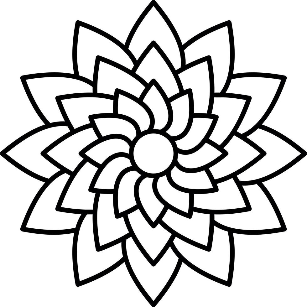 Dahlia Vector Icon Design