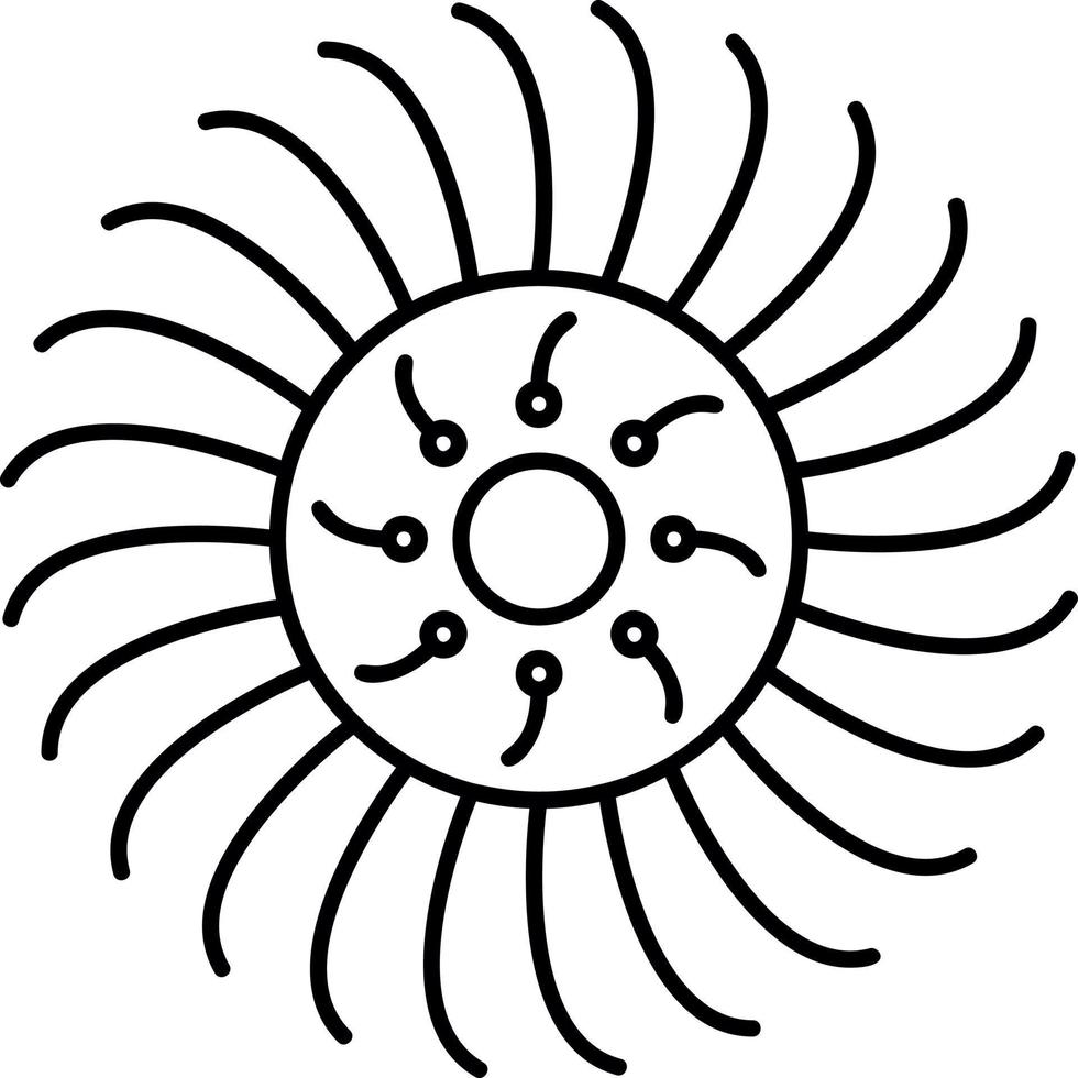 Anemone Vector Icon Design