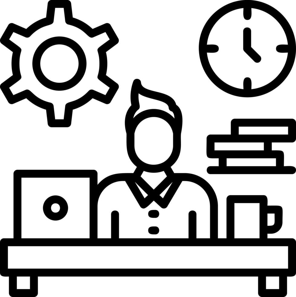 Workaholic Vector Icon Design