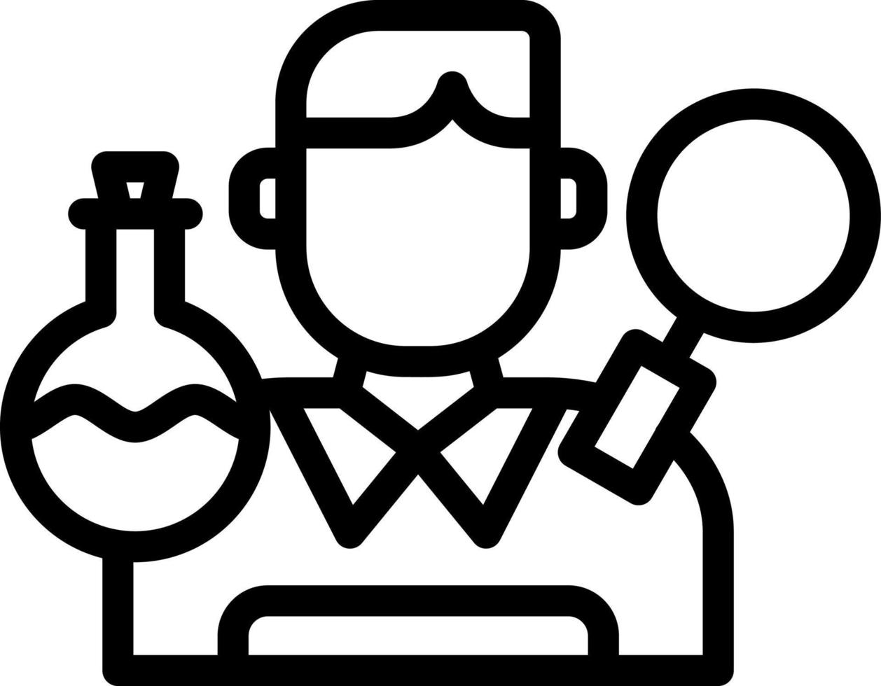 Researcher Vector Icon Design