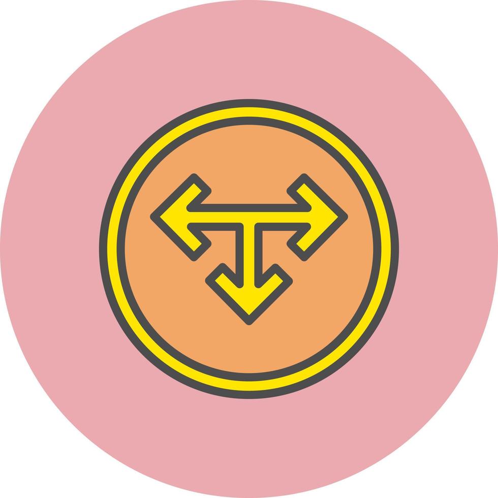 T Junction Vector Icon