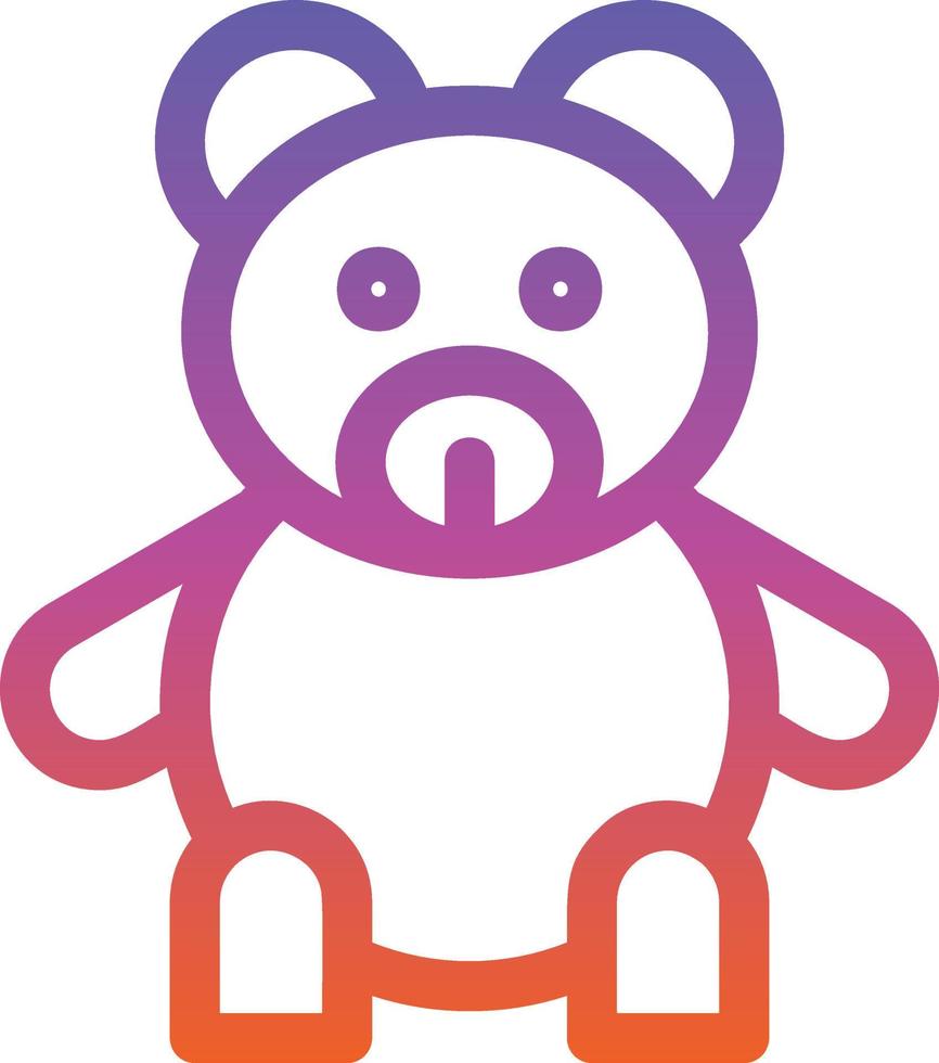 diseño de icono de vector de peluche