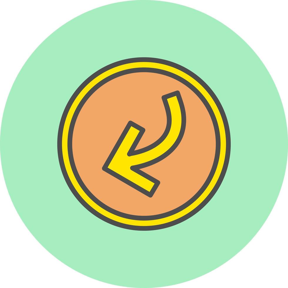 Down Left Arrow Vector Icon