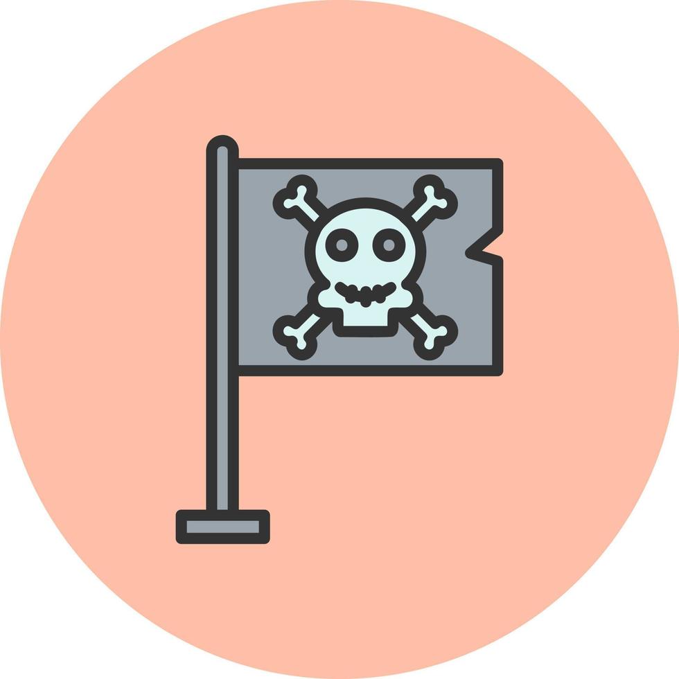 icono de vector de bandera pirata