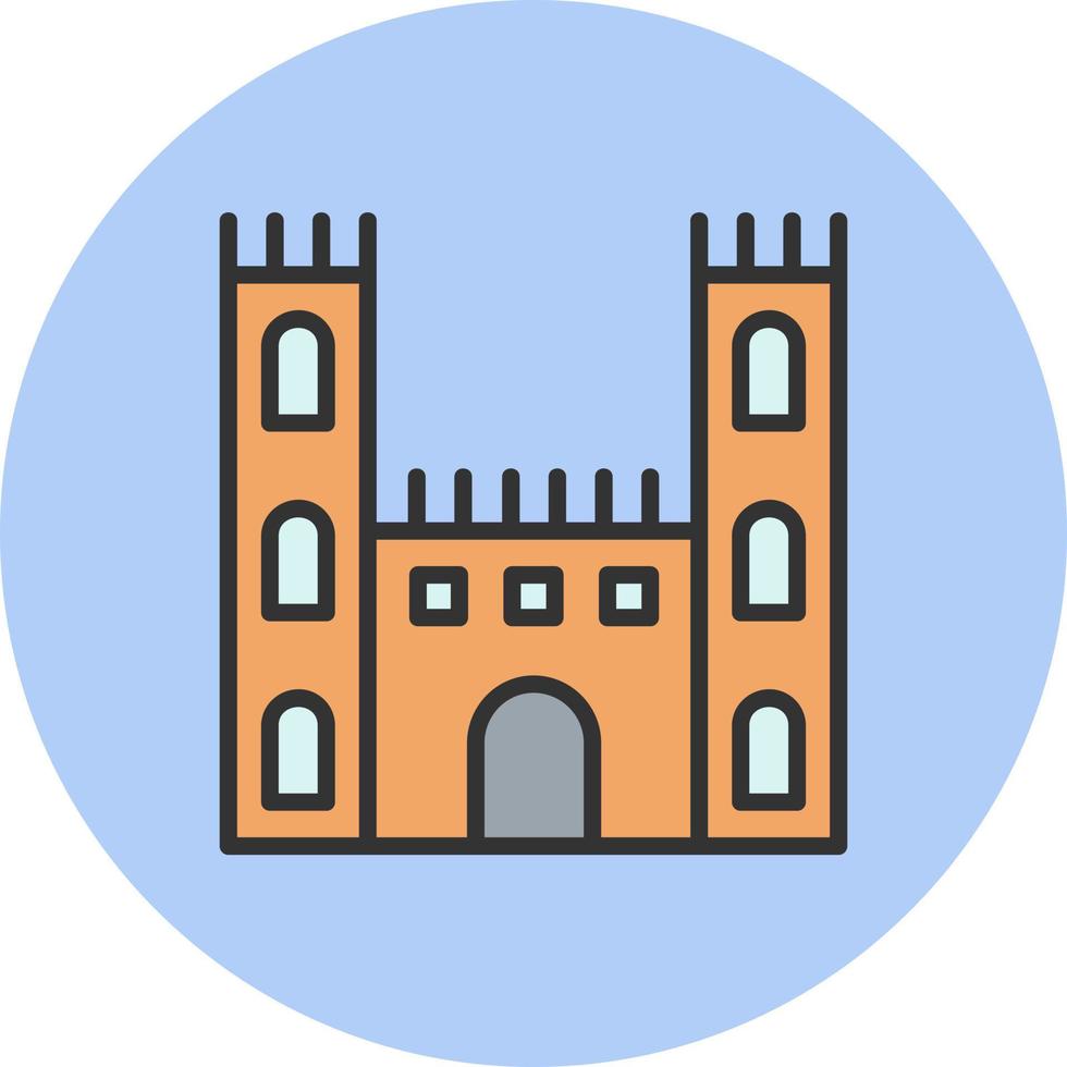 icono de vector de castillo