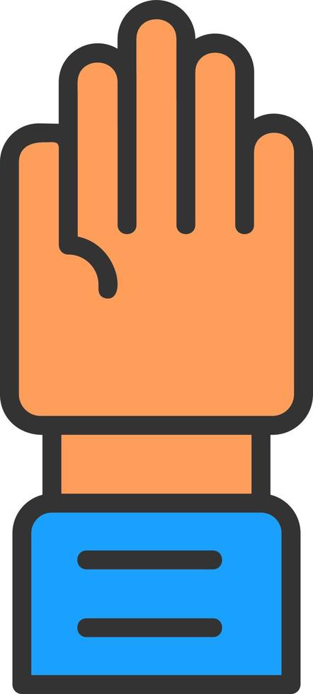 Raise Hand Vector Icon Design