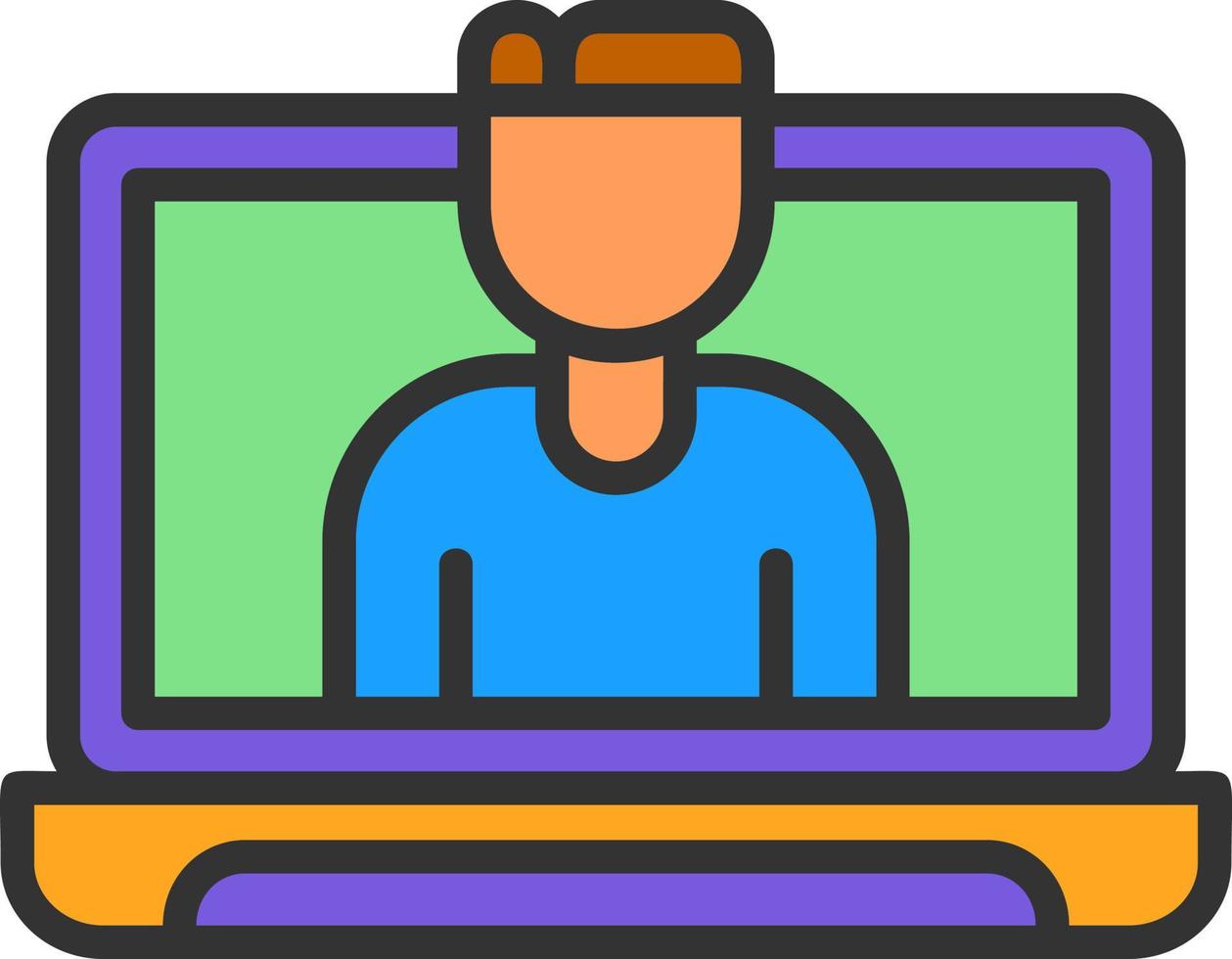 Video Call Vector Icon Design