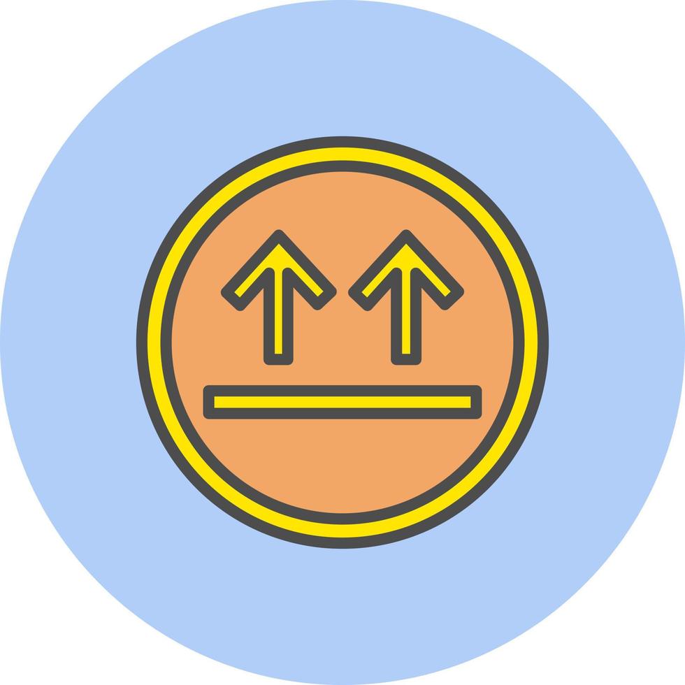 This Side Up Arrow Vector Icon