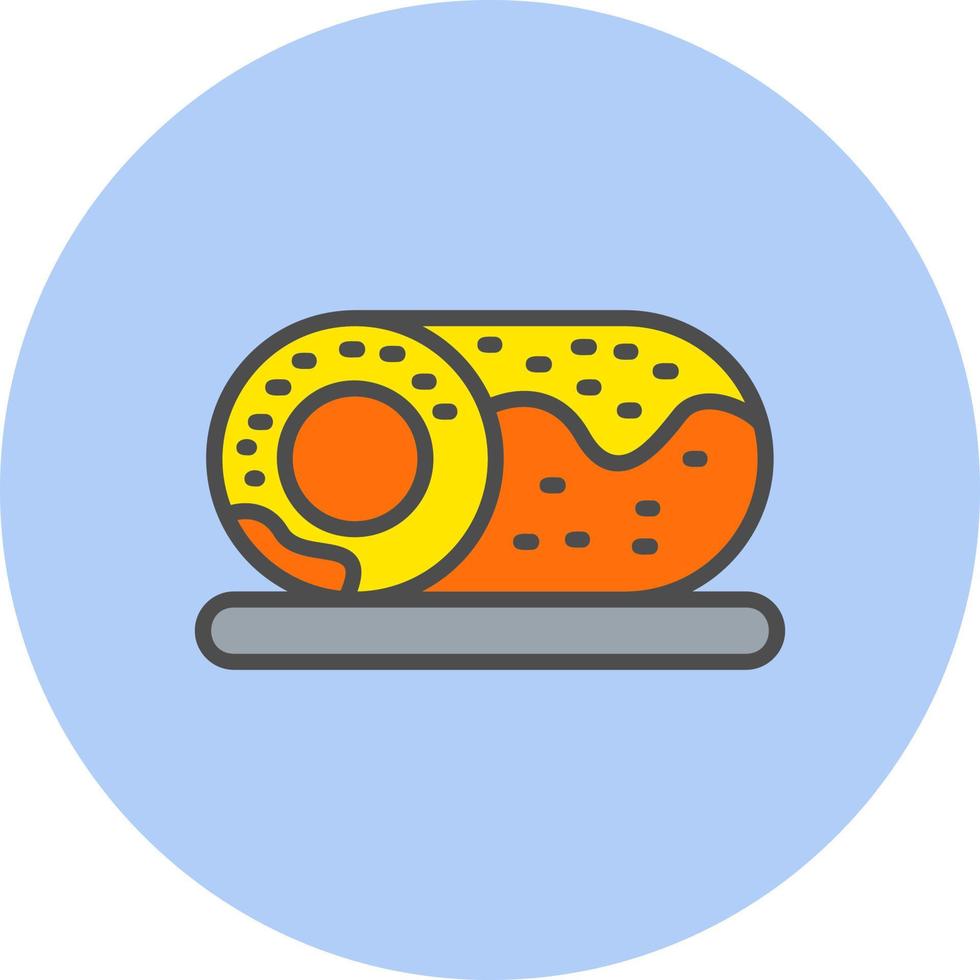 Roll Cake Vector Icon