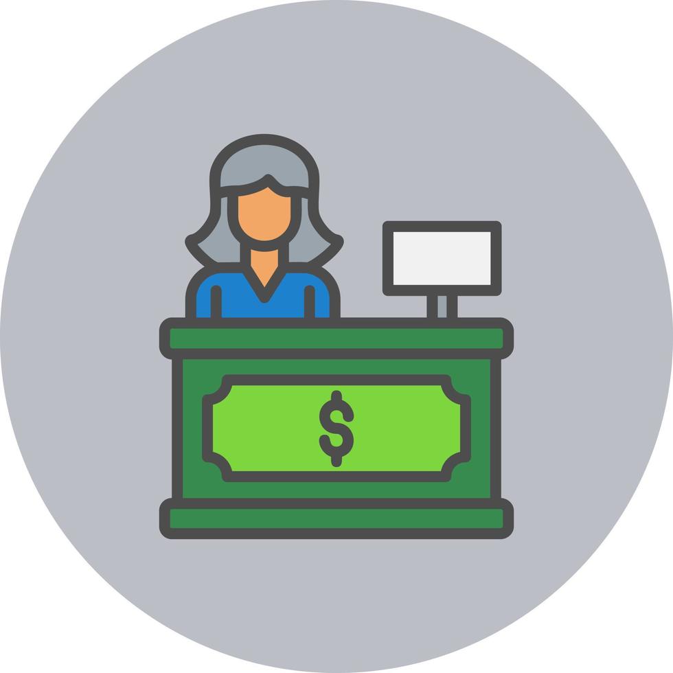 Cashier Counter Vector Icon