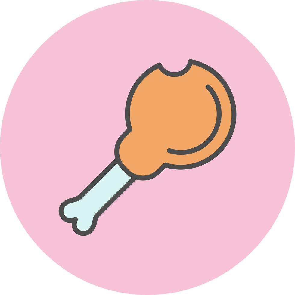 Chicken Leg Vector Icon