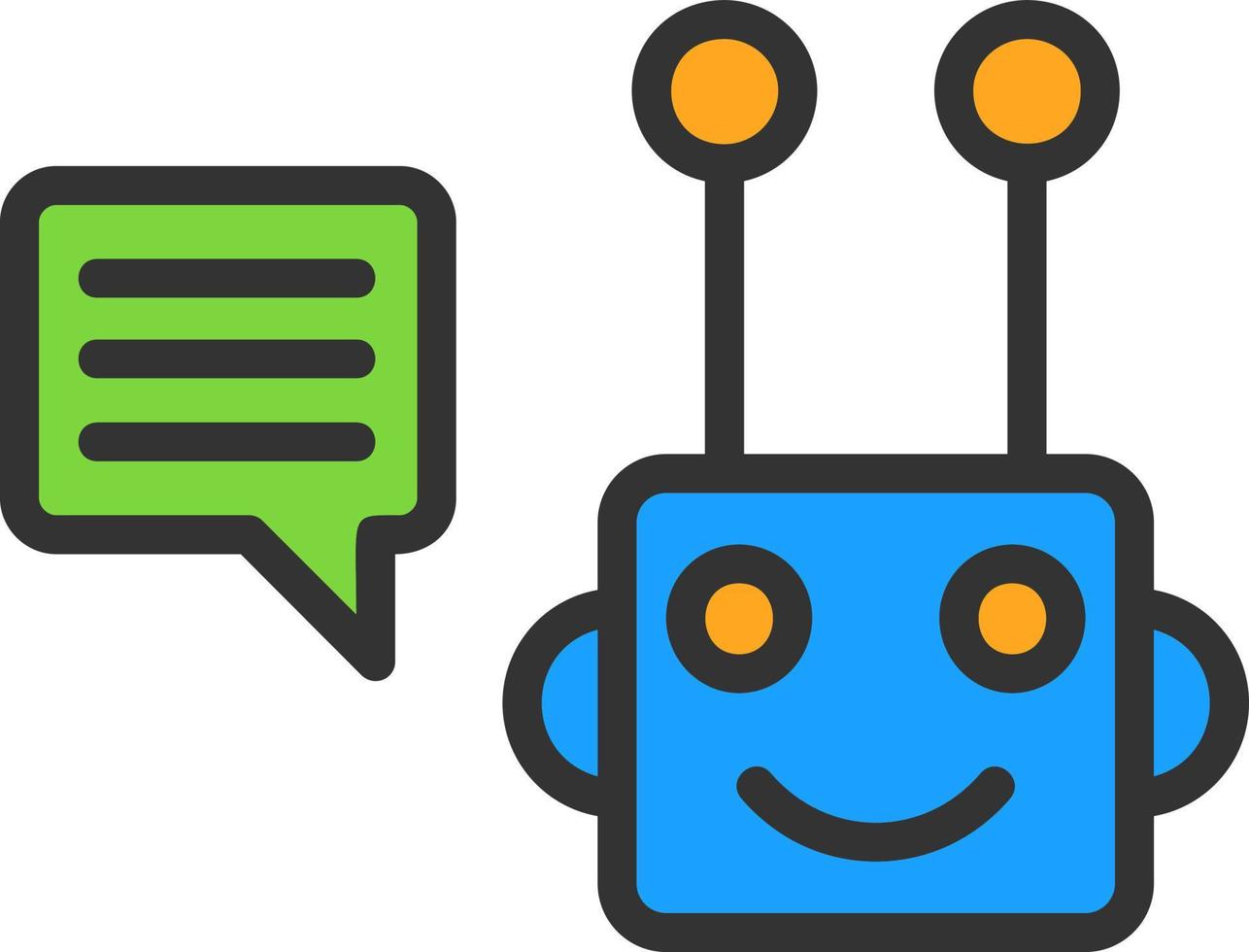 Chatbot Vector Icon Design