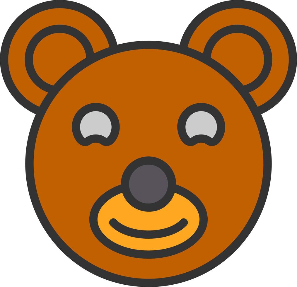 diseño de icono de vector de oso de peluche