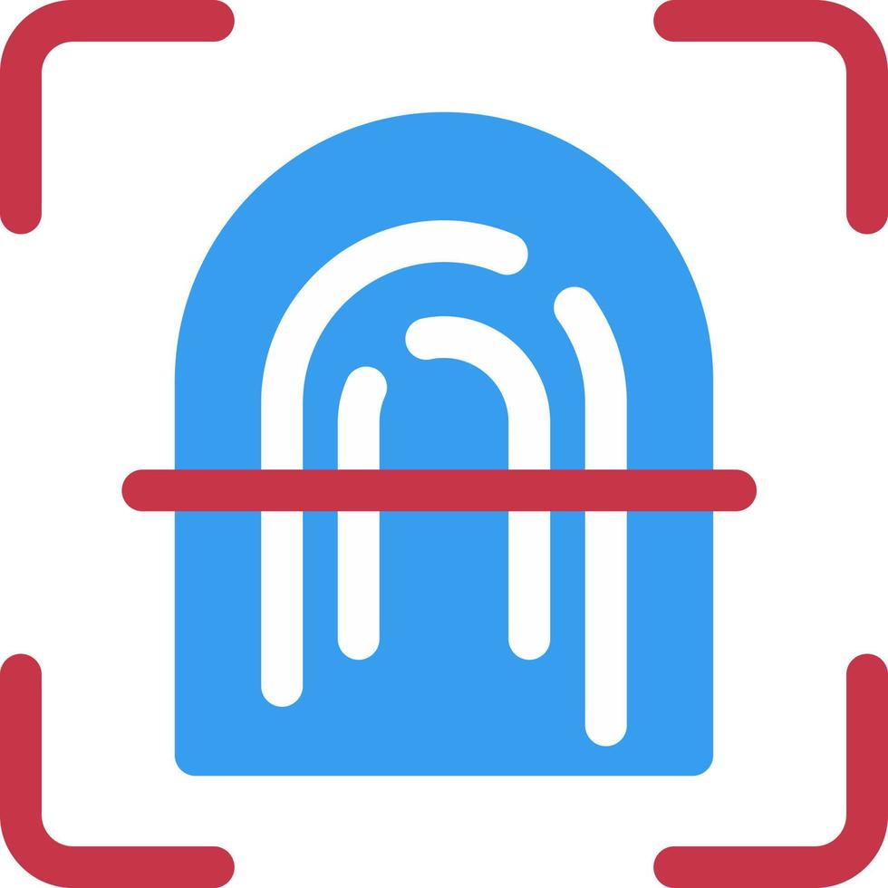 Fingerprint Scan Vector Icon Design