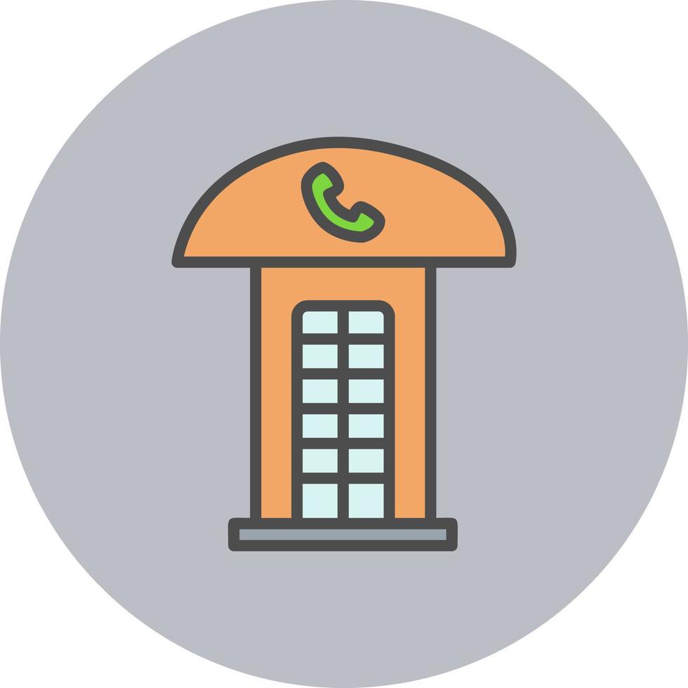 icono de vector de cabina telefónica