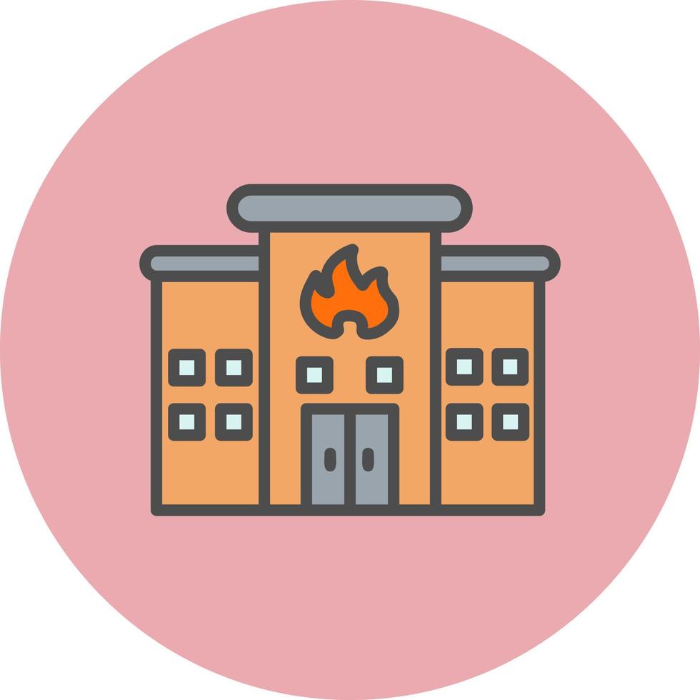 Fire Station Vector Icon