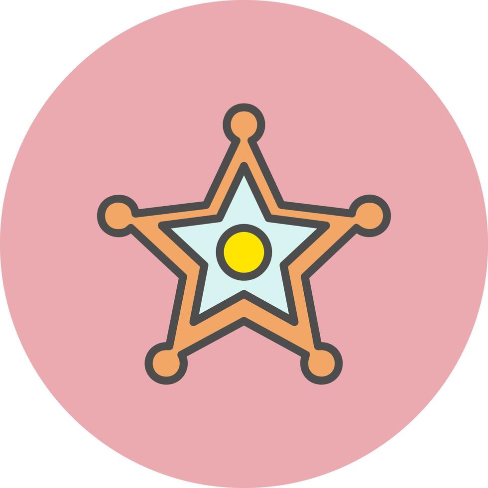 Sheriff Badge Vector Icon
