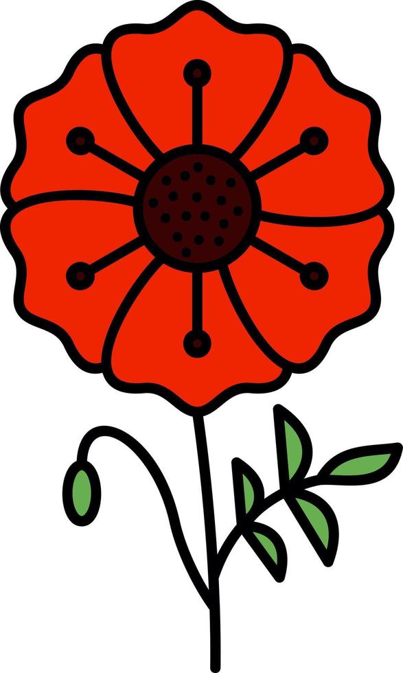 Poppy Vector Icon Design