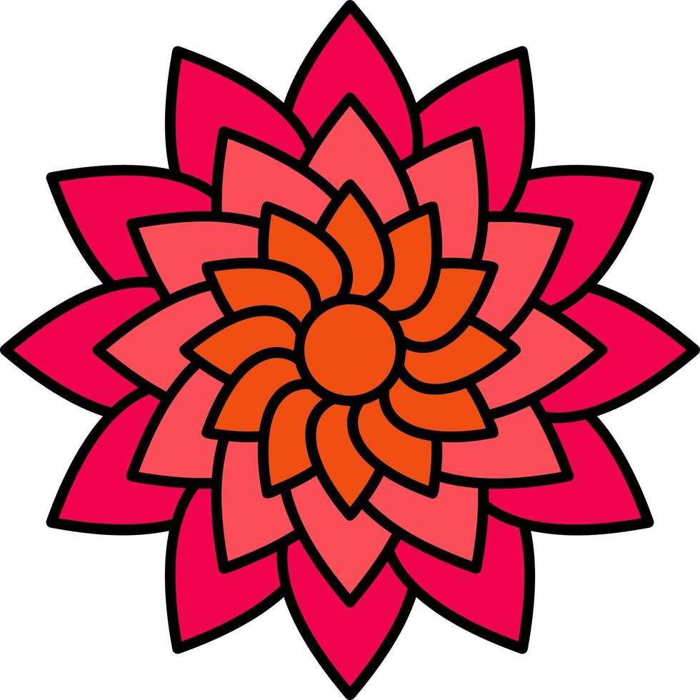 diseño de icono de vector de dalia