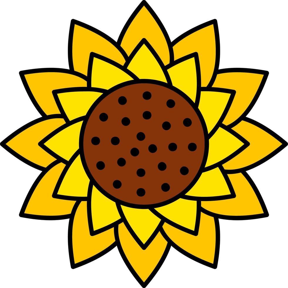Sunflower Vector Icon Design