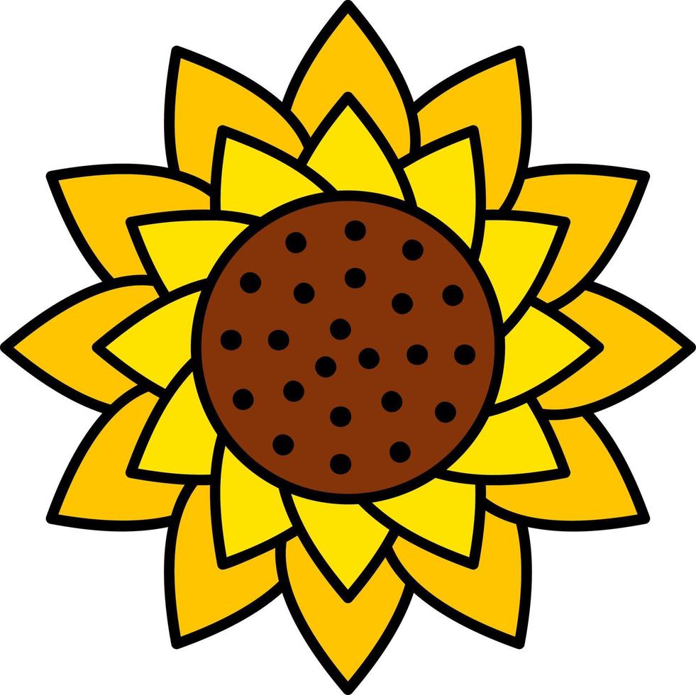 diseño de icono de vector de girasol