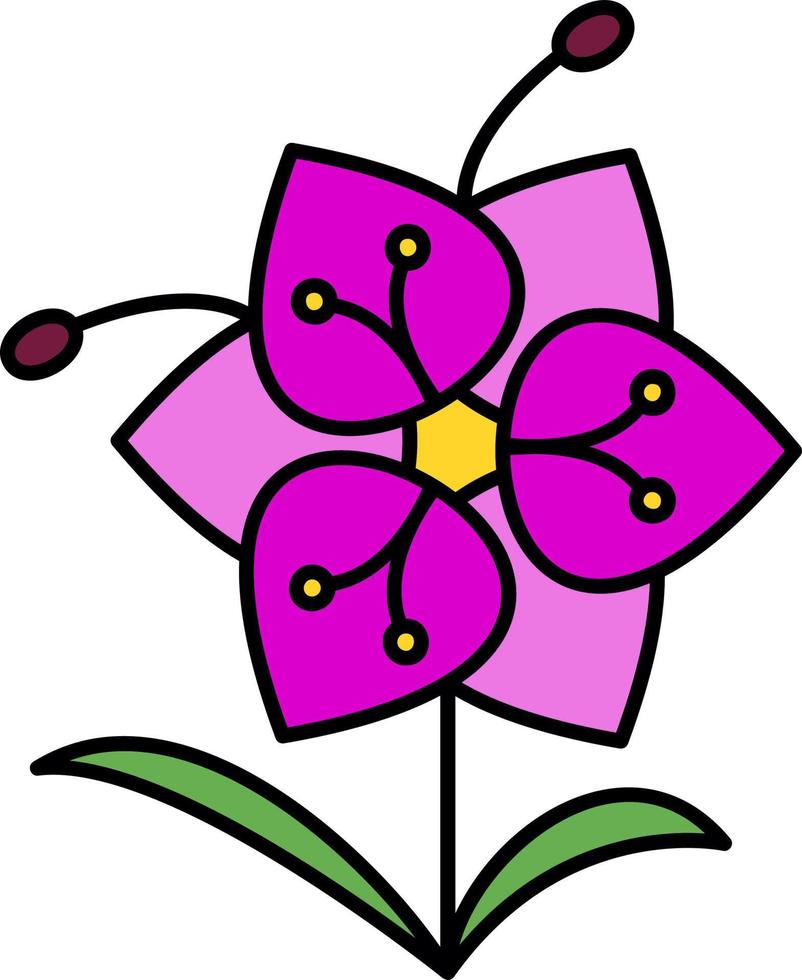 Orchid Vector Icon Design