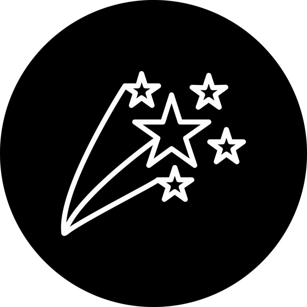 icono de vector de estrella fugaz