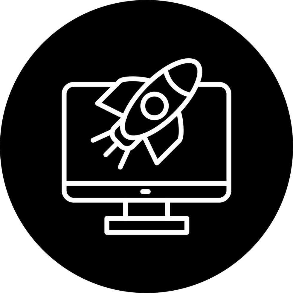 Rocket Monitoring Vector Icon