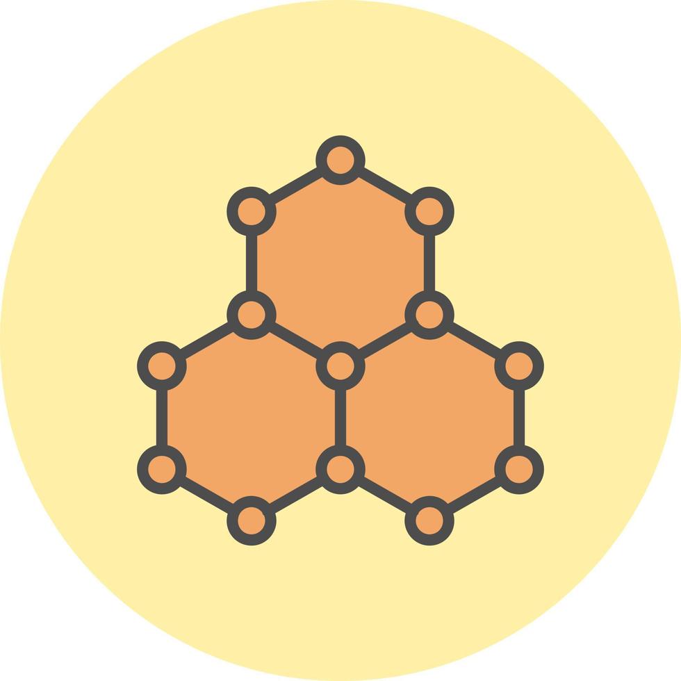 Hexagonal structure Vector Icon