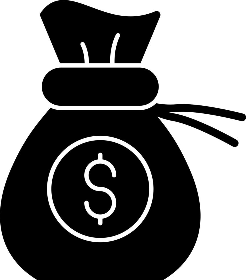 Money Bag Vector Icon Design