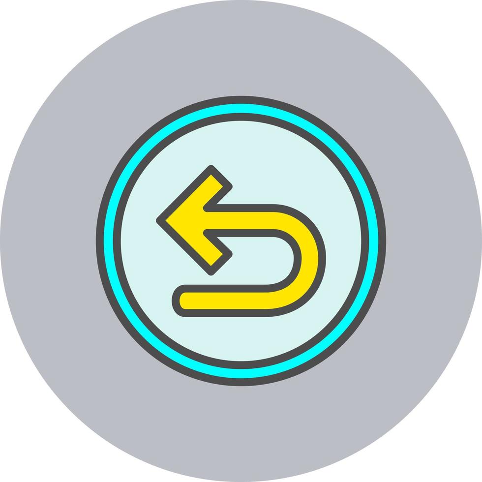 Turn Left Arrow Vector Icon