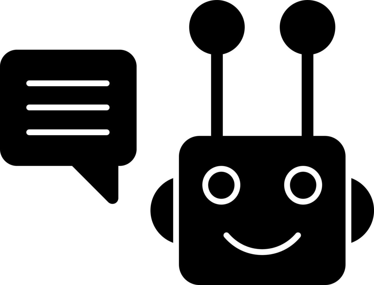 diseño de icono de vector de chatbot