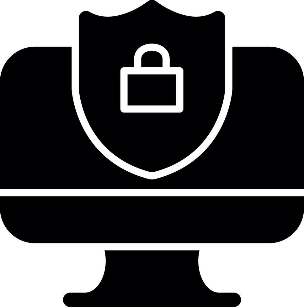 Secure Computer Vector Icon Design