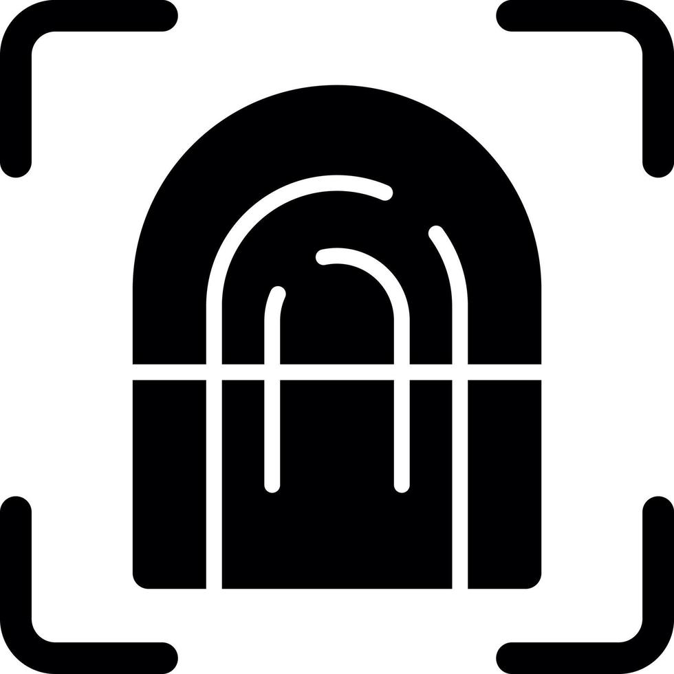 Fingerprint Scan Vector Icon Design