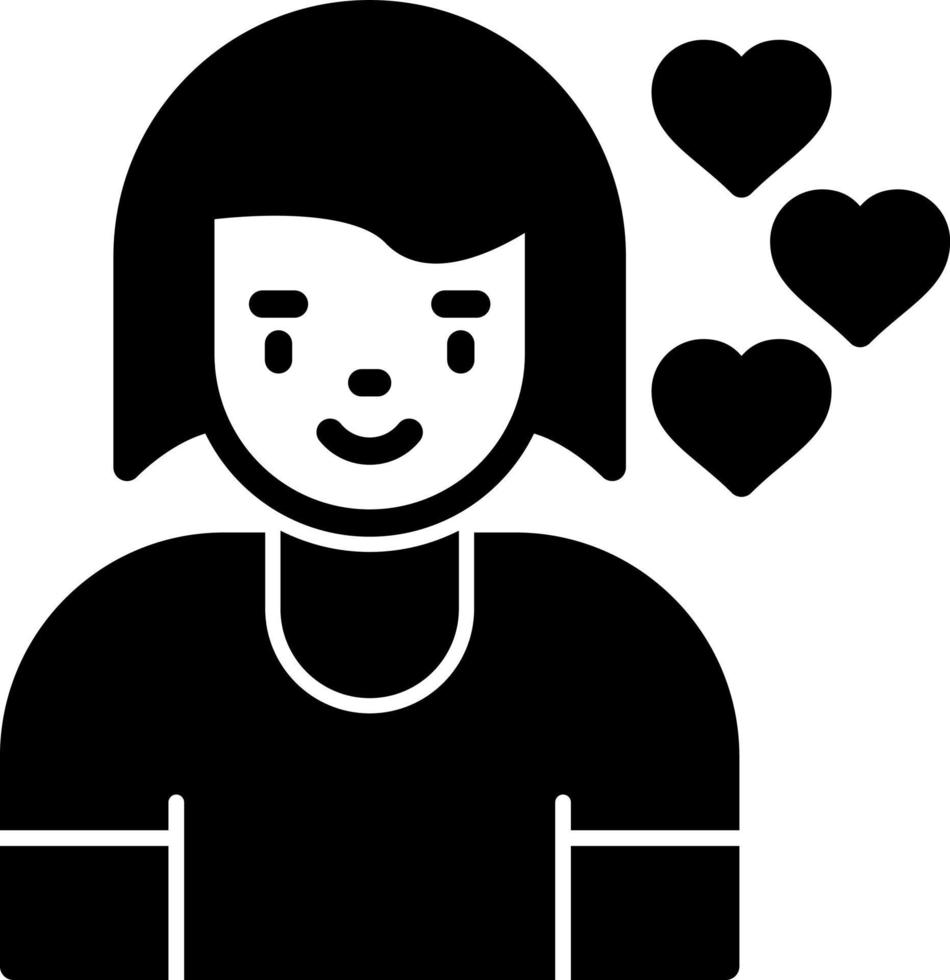 Girlfriend Vector Icon Design