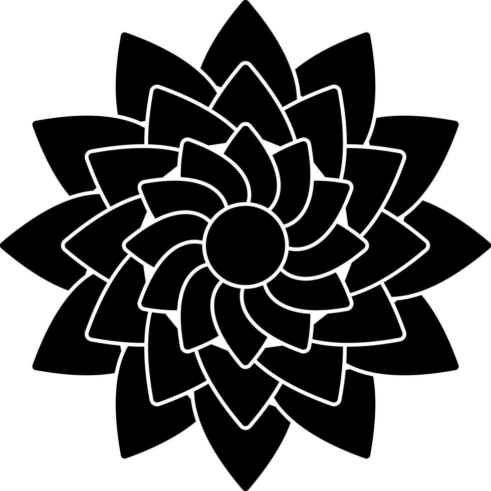 Dahlia Vector Icon Design