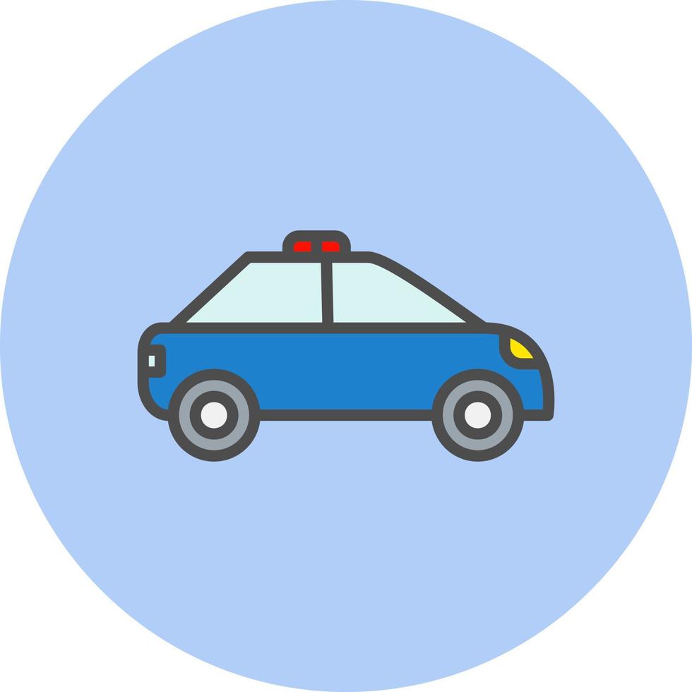 icono de vector de coche de policía