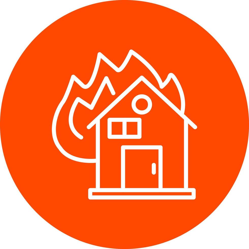 House Burning Vector Icon