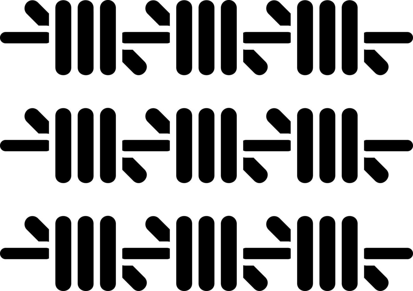 Barbed Wire Vector Icon Design