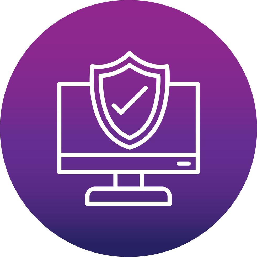 Computer Insurance Vector Icon