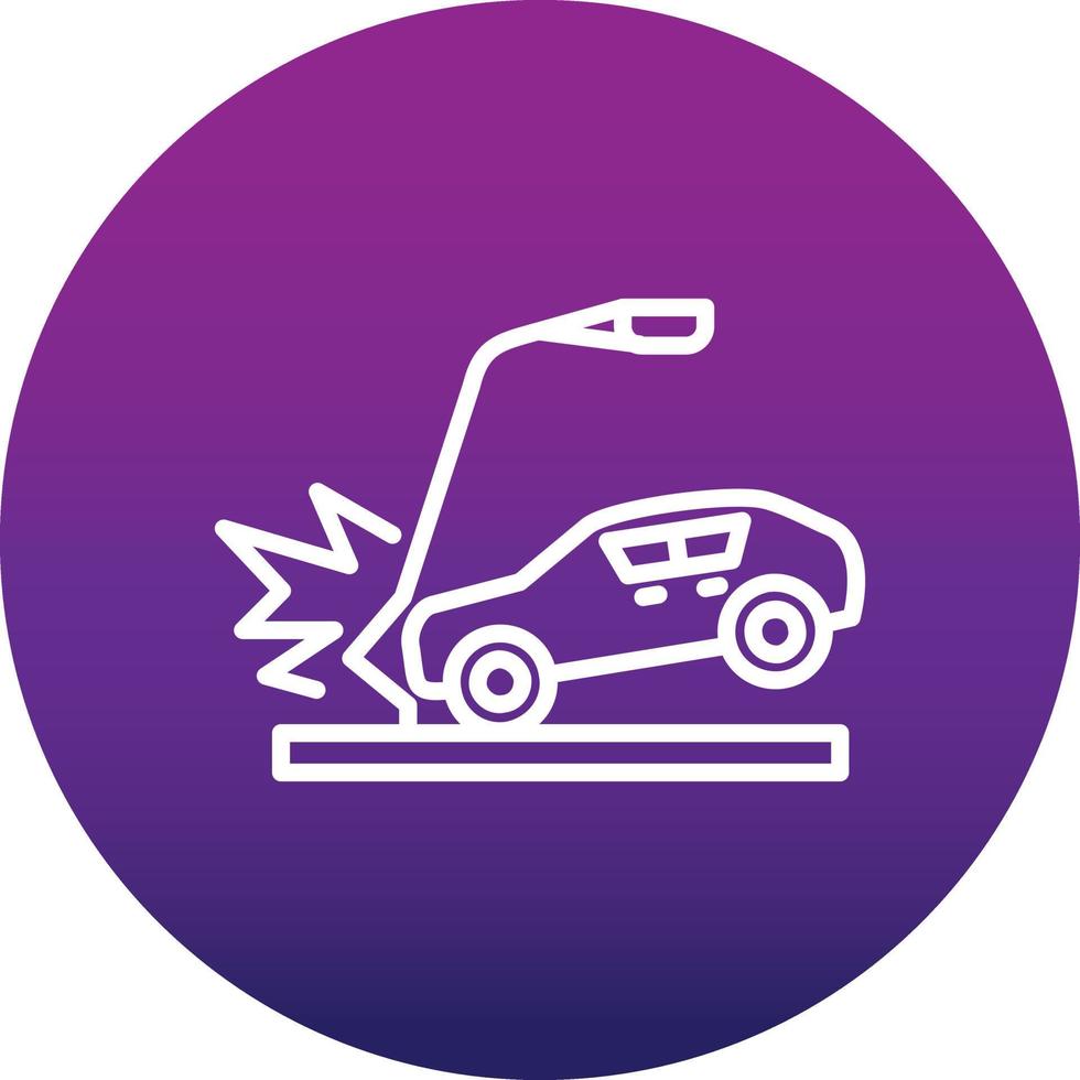 icono de vector de coche de accidente