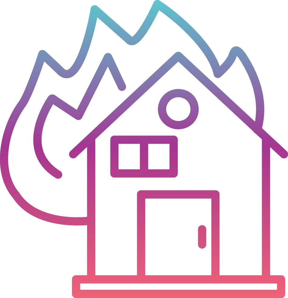 House Burning Vector Icon